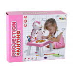 Projektor na kreslenie Jednorožec s príslušenstvom - ružová