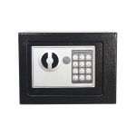 Elektronický kovový trezor na kód, čierna