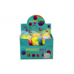 Žiarivá loptička s jamkami, skákajúca 9,5 cm - farebná