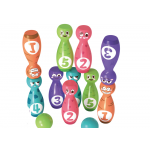 Bowlingová súprava Smajlíci farebné kolky 10 ks + gule