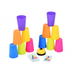 Arkádová hra Stavanie pohárov podľa kariet Bell