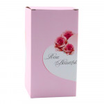 Večná ruža v sklenenej kupole s LED osvetlením – červená