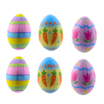 Veľkonočné vajíčka na drôtiku motívom mrkva, tulipán - 6 kusov