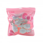 Veľkonočné trblietavé zajačiky - biele