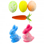 Veľkonočné ozdoby v košíku - 6 kusov