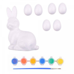 Veľkonočná sada na maľovanie so 6 farbami a štetcom - vajíčka a zajac