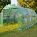 Záhradný fóliový skleník 4x2, 5x2m 10m² - zelený s rámom Záhradný fóliový skleník 4x2, 5x2m 10m² - zelený s rámom