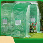 Záhradný fóliový skleník 4x2, 5x2m 10m² - zelený s rámom Záhradný fóliový skleník 4x2, 5x2m 10m² - zelený s rámom