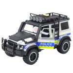 Policajné terénne auto s prívesom a koníkom Policajné terénne auto s prívesom a koníkom