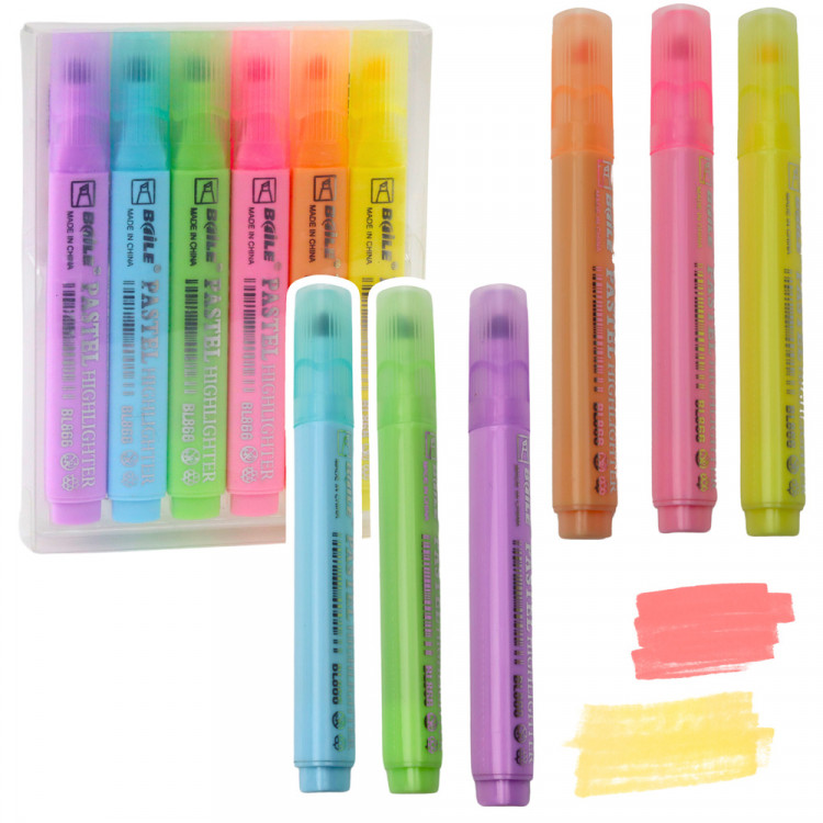 Sada zvýrazňovačov - 6 kusov