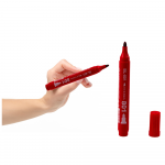 Permanentný popisovač, vodeodolný – červená