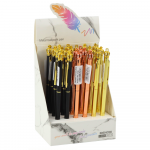 Kovové pero s korunkou – 3 farby