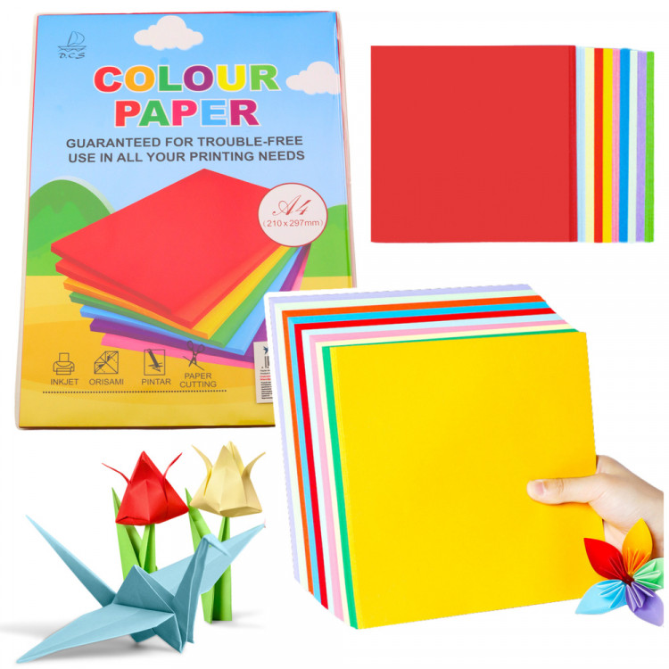 Farebný papier A4 – 100 kusov
