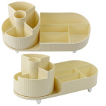 Otočný organizér na kozmetiku - béžový