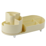 Otočný organizér na kozmetiku - béžový