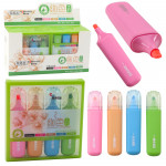 Sada zvýrazňovačov s dvoma hrotmi – 4 kusy