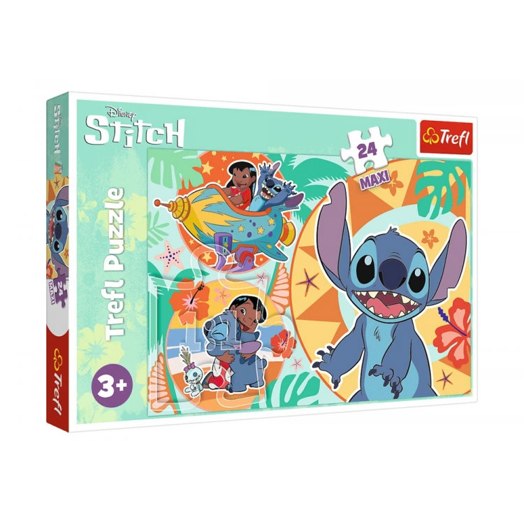 Maxi Puzzle Happy Day Lilo & Stitch - 24 dielikov, Trefl 14365