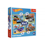 Puzzle 4v1 Hot Wheels Vozidlá, Trefl 34627