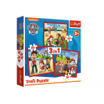 Puzzle 3v1 Paw Patrol Šťastné šteniatka, Trefl 34867