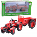 Kovový červený traktor 1:18