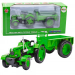 Kovový zelený traktor 1:18