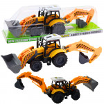 Bagrový traktor s nakladačom - žltá