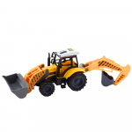 Bagrový traktor s nakladačom - žltá