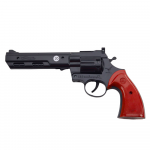 Hračkársky revolver s uzáverom, zvuk – čierna