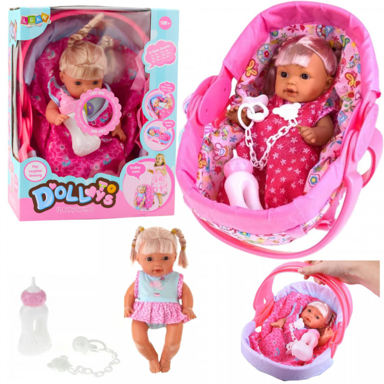 Interaktívna bábika v nosiči s príslušenstvom