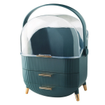 Priehľadný organizér na kozmetiku - zelený