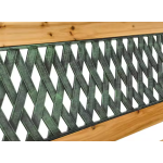 Drevená záhradná lavička - kovová konštrukcia