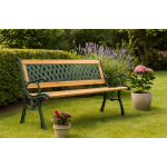 Drevená záhradná lavička - kovová konštrukcia