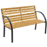 Drevená záhradná lavička s operadlom