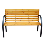 Drevená záhradná lavička s operadlom