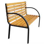 Drevená záhradná lavička s operadlom