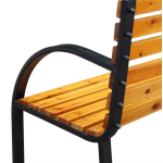 Drevená záhradná lavička s operadlom