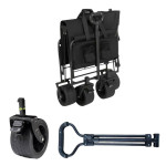 Skladací prepravný vozík 120l - čierny