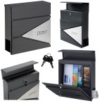 Antracitová poštová schránka POST - 37x37x10,5 cm