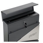 Antracitová poštová schránka POST - 37x37x10,5 cm