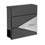 Antracitová poštová schránka POST - 37x37x10,5 cm