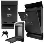 Poštová schránka, pozinkovaná oceľ 32,5x22,5x9,5cm - čierna