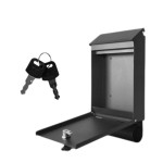 Poštová schránka, pozinkovaná oceľ 32,5x22,5x9,5cm - čierna