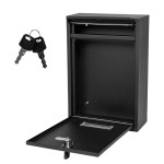 Poštová schránka, pozinkovaná oceľ 32x21,5x8,5cm - čierna