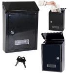 Poštová schránka, pozinkovaná oceľ 26,5x18,5x6,5cm - čierna