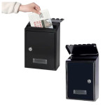 Poštová schránka, pozinkovaná oceľ 26,5x18,5x6,5cm - čierna