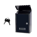 Poštová schránka, pozinkovaná oceľ 26,5x18,5x6,5cm - čierna