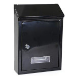 Poštová schránka, pozinkovaná oceľ 26,5x18,5x6,5cm - čierna