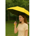Skladací vreckový dáždnik s UV ochranou UPF 50+, 90cm – žltý Skladací vreckový dáždnik s UV ochranou UPF 50+, 90cm – žltý