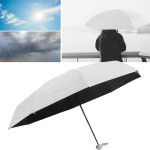Skladací vreckový dáždnik s UV ochranou UPF 50+, 90cm - biely Skladací vreckový dáždnik s UV ochranou UPF 50+, 90cm - biely