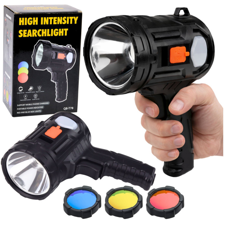 LED solárna baterka – 6 režimov, powerbanka, 19cm